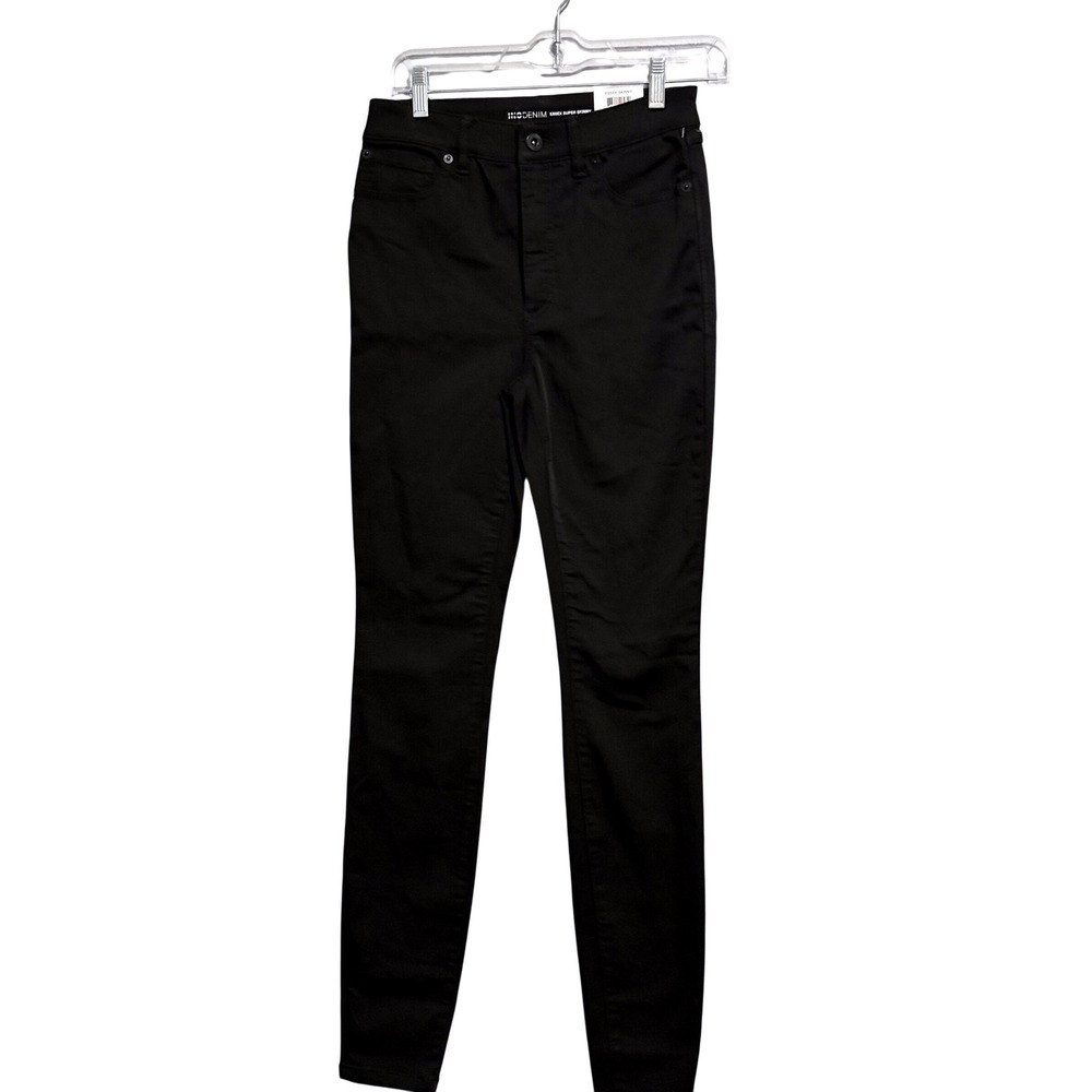 INC International Concepts Essex Super Skinny Jeans Deep Black High Rise 6/28